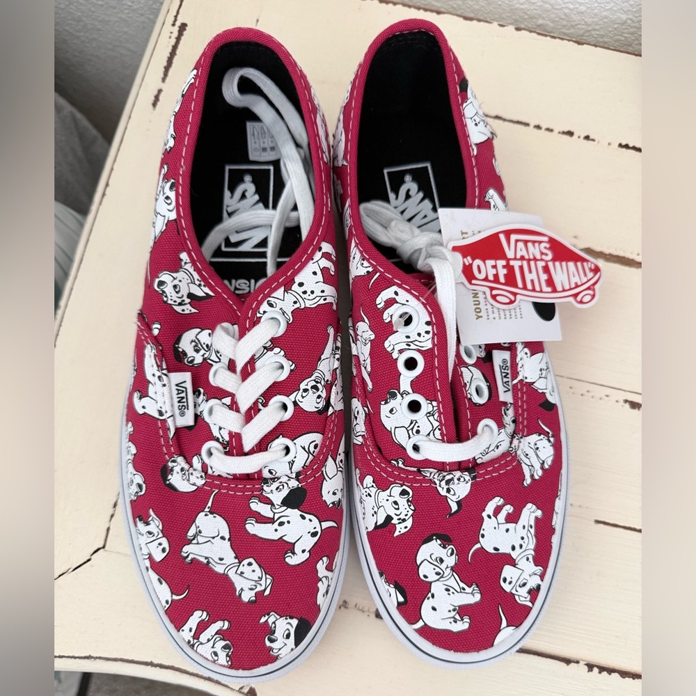 Brand new!! Vans Disney Red and White Dalmatian Sneakers
